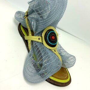 Women's Dereon Lime Green Flats Sandals NWT